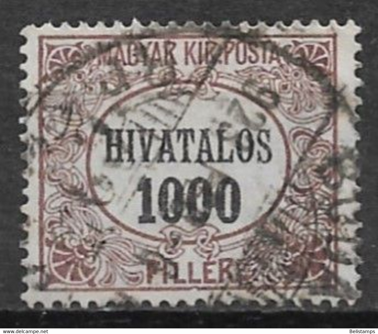 Hungary 1922. Scott #O20 (U) Official Stamp - Officials