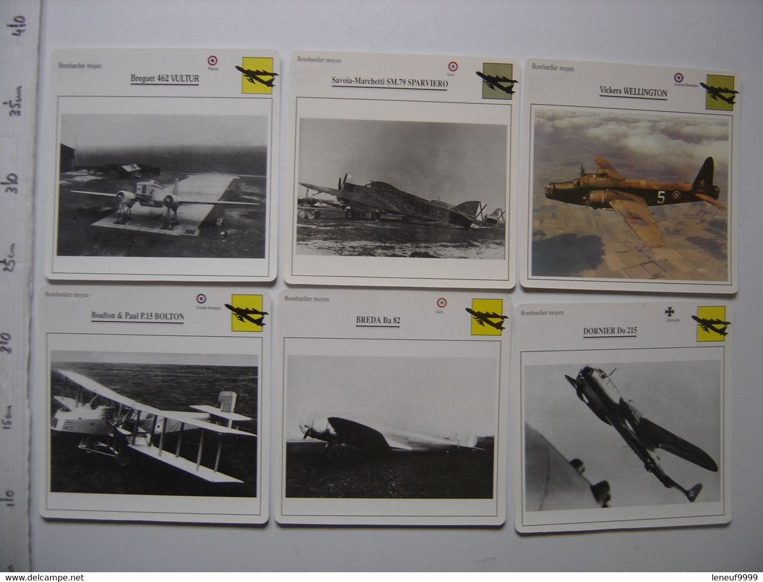Lot 59 FICHES AVIONS Bombardiers Planes