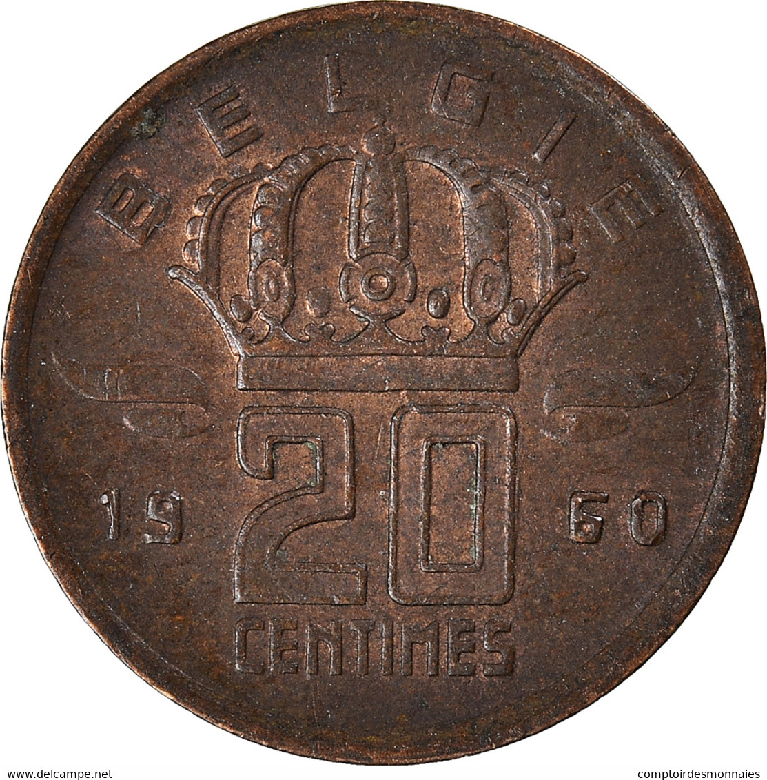 Monnaie, Belgique, 20 Centimes, 1960 - 20 Cent