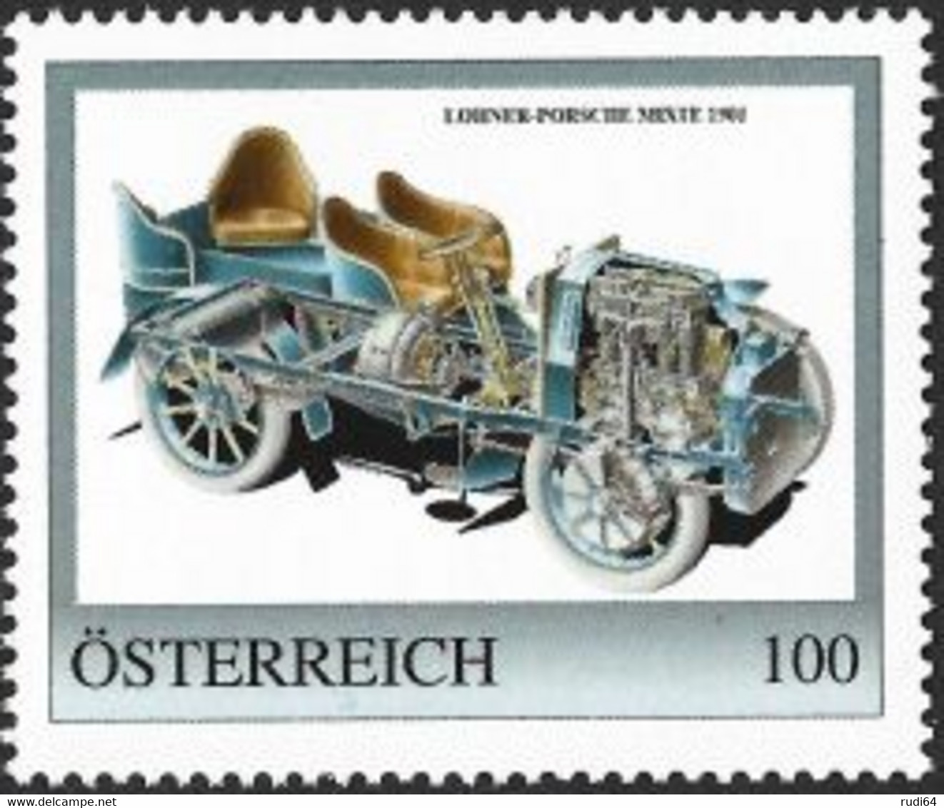 2022 Lohner-Porsche Mixte 1901, Personalisierte Briefmarke 2022, Konstruktion Von Ferdinand Porsche, 100 Cent, Automobil - Unused Stamps