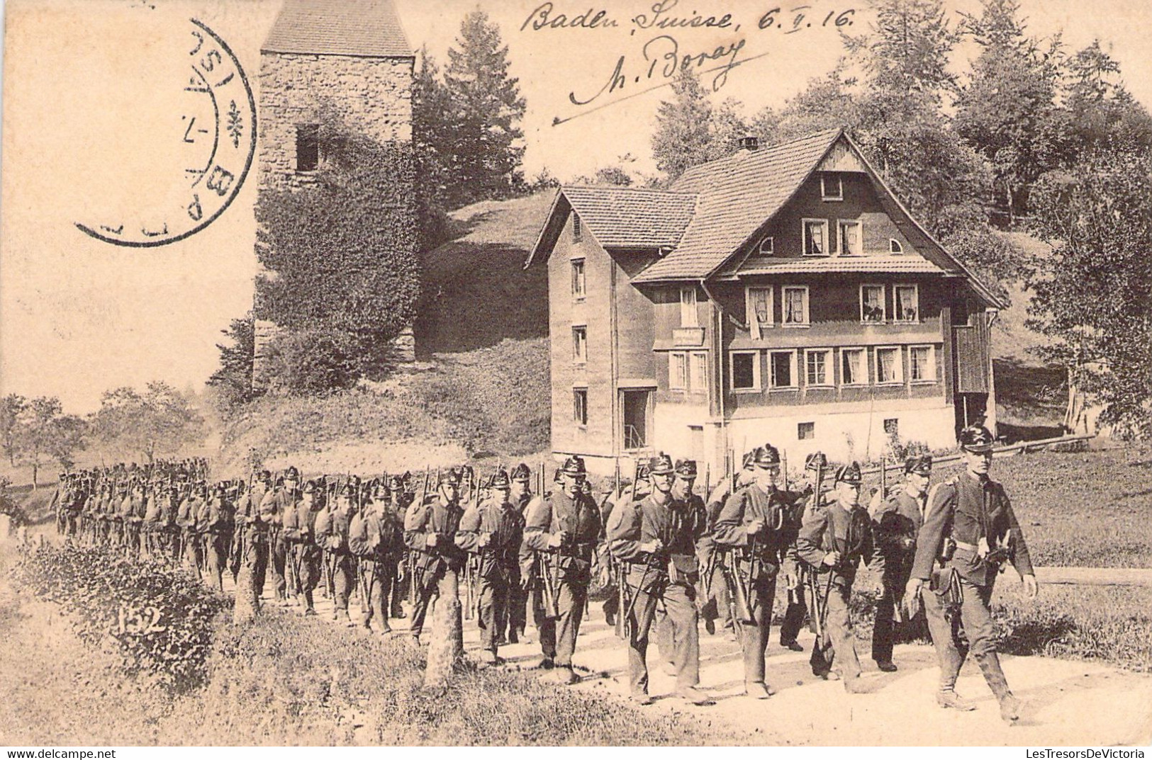 Infanterie En Colonne De Marche - Infanterie Auf Dem Marsche - De Baden (suisse) à Evreux (france) En 1916 - Manovre