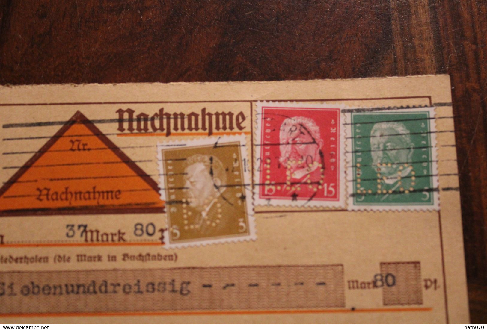 1929 Nachname Perforiert Perfin LEO Deutsche Reich Allemagne Cover Entier Perforé - Covers & Documents