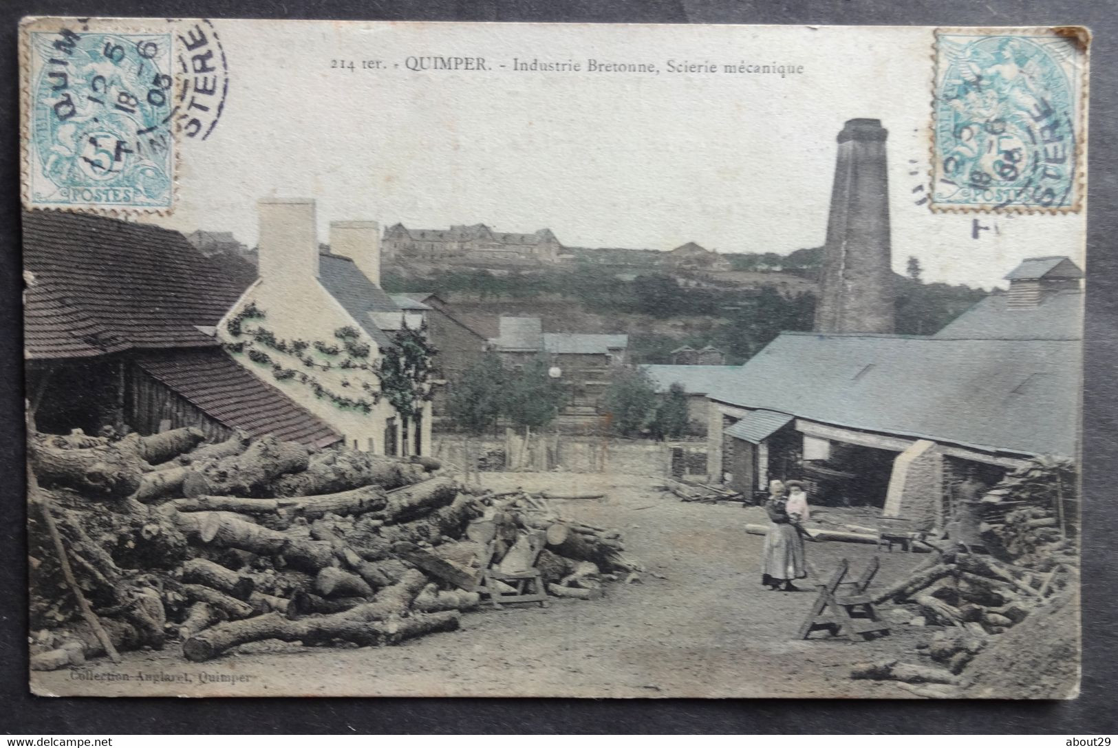 CPA 29 QUIMPER - Industrie Bretonne - Scierie Mécanique - Edit. Anglaret 214 Ter - Réf. K 280 - Quimper