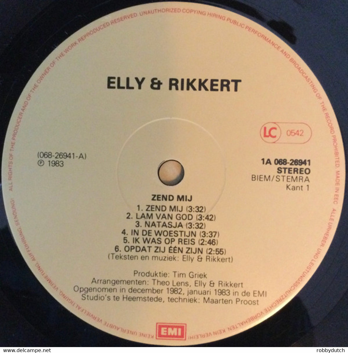 * LP *  ELLY & RIKKERT - ZEND MIJ (Holland 1983 EX-!!!) - Religion & Gospel