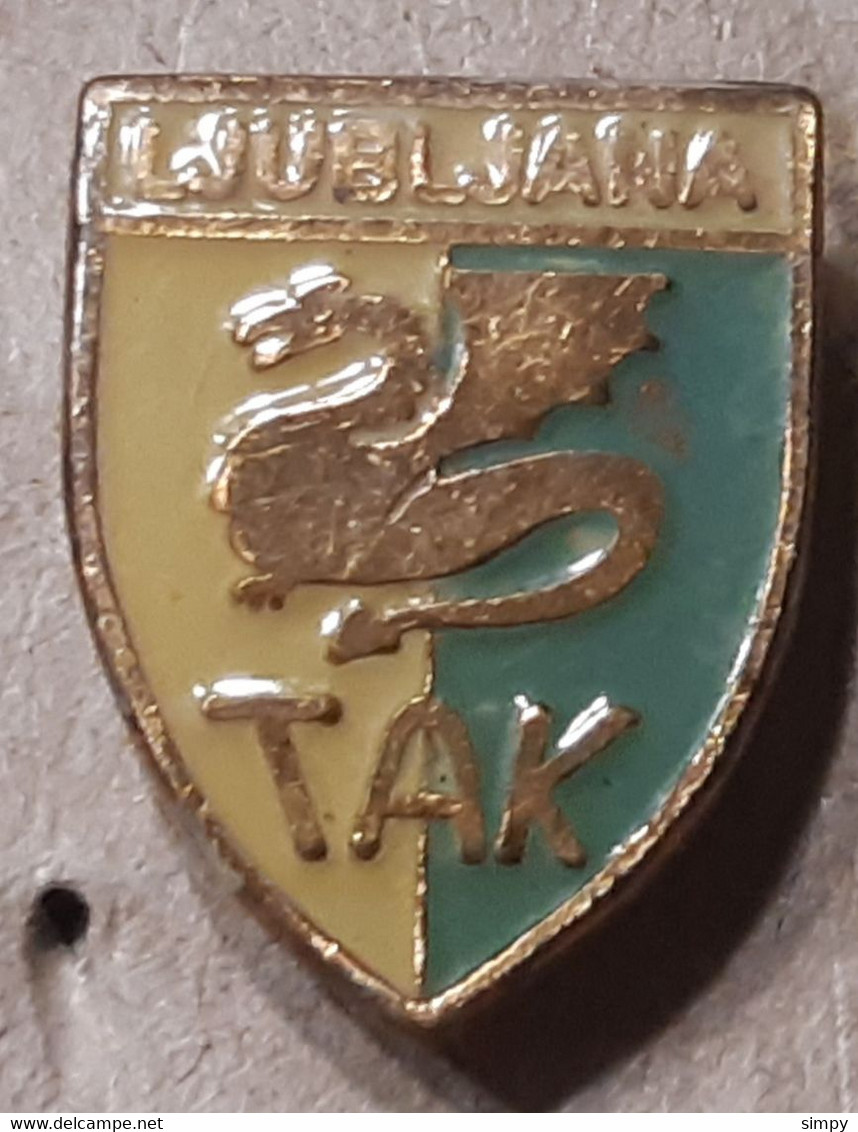 Weightlifting Club TAK Olimpija Ljubljana Slovenia Vintage Pin Badge - Gewichtheffen