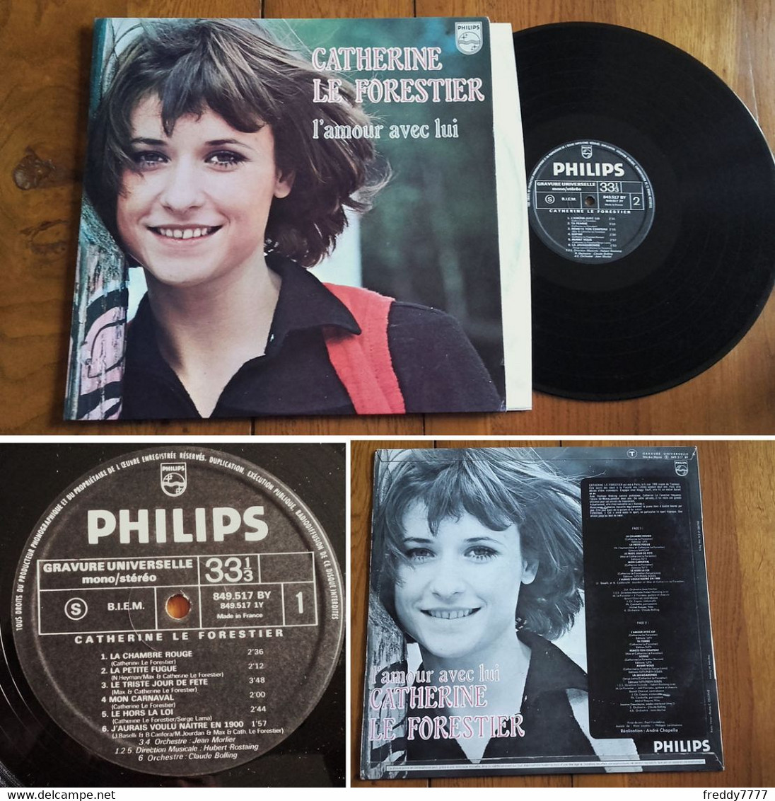 RARE French LP 33t RPM BIEM (12") CATHERINE LE FORESTIER (1969) - Collector's Editions