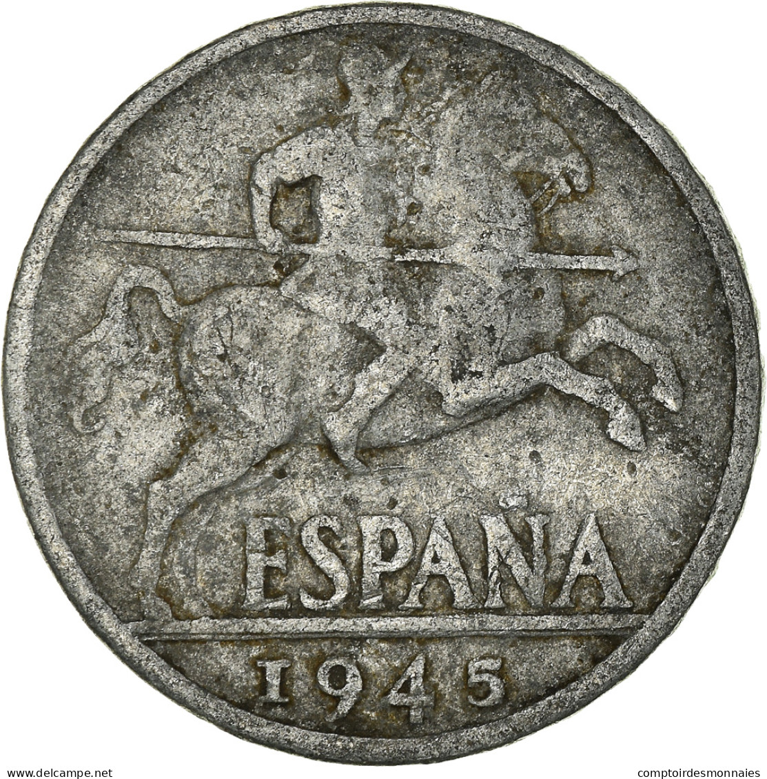 Monnaie, Espagne, 10 Centimos, 1945 - 10 Centesimi