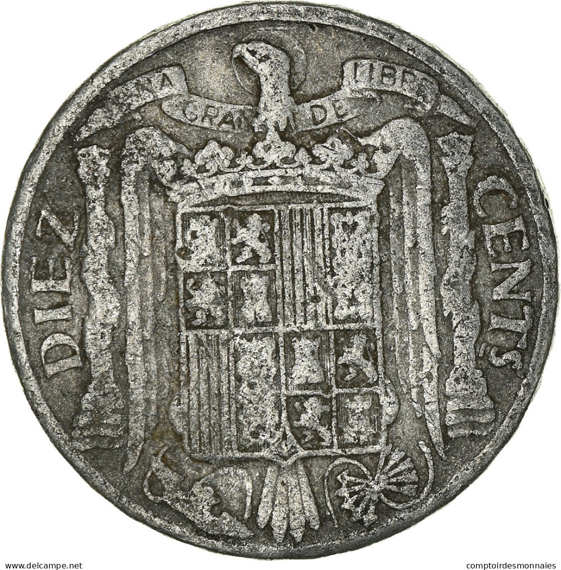 Monnaie, Espagne, 10 Centimos, 1945 - 10 Céntimos