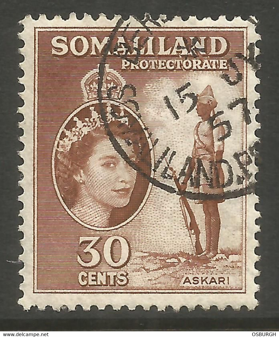 SOMALILAND. QE2. 30c ASKARI USED. - Somaliland (Protectorate ...-1959)