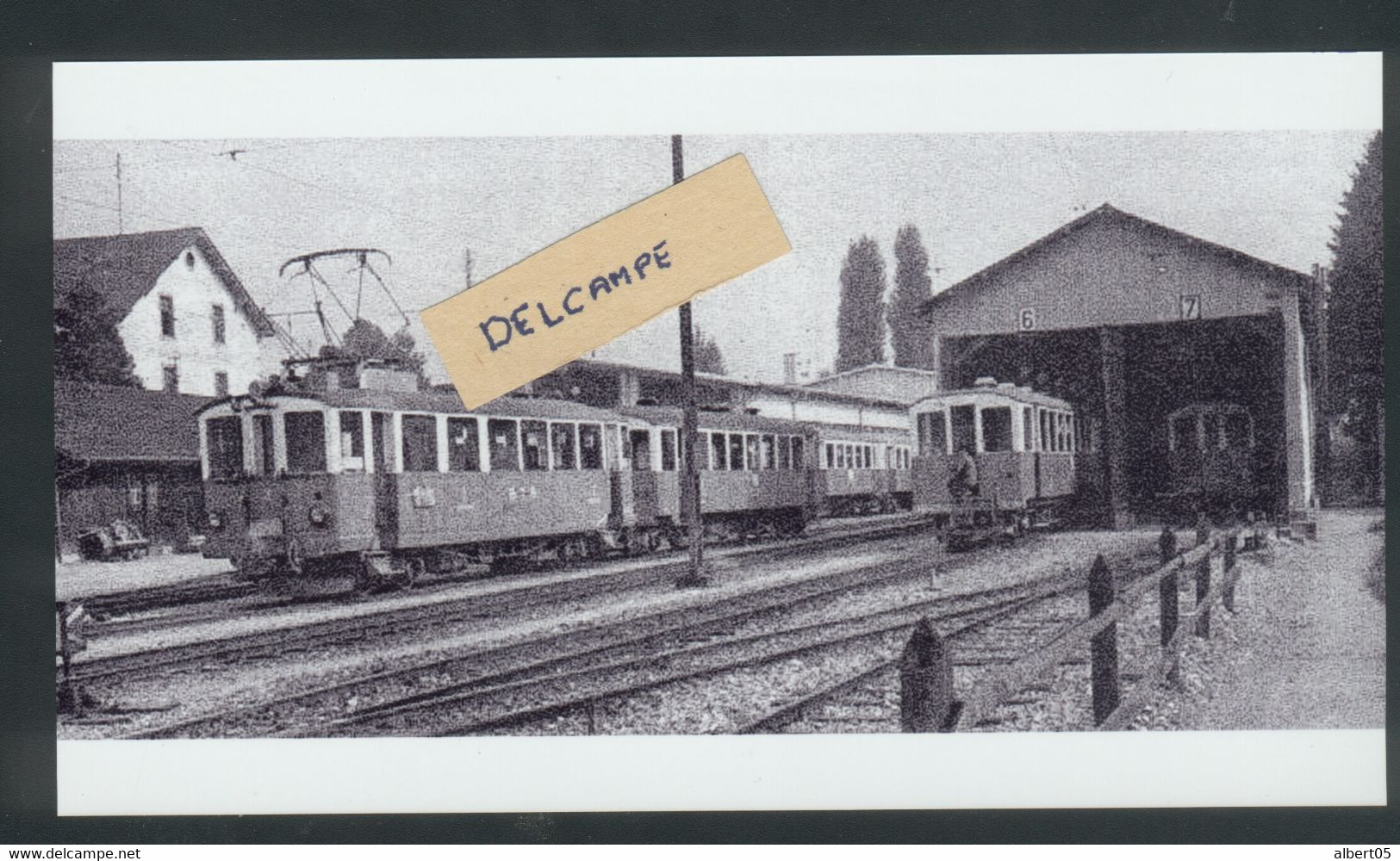 Ligne Bâle-Rodersdorf - Rame En Formation à Oberwill - Motrice De 1905 Modifiée 1952 - Années 60 - Train - Reproduction - Autres & Non Classés