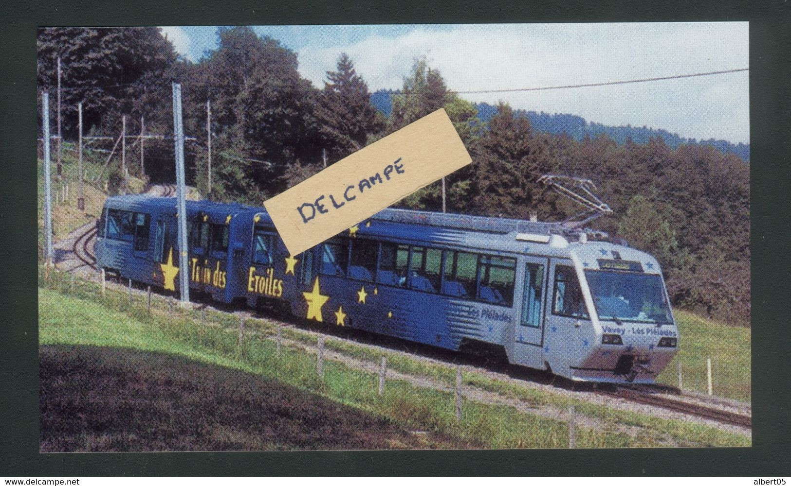 Le "Train Des Etoiles" Vevey-les-Pleiades ( Groupe MOB) En Juillet 2000 - Reproduction - Vevey