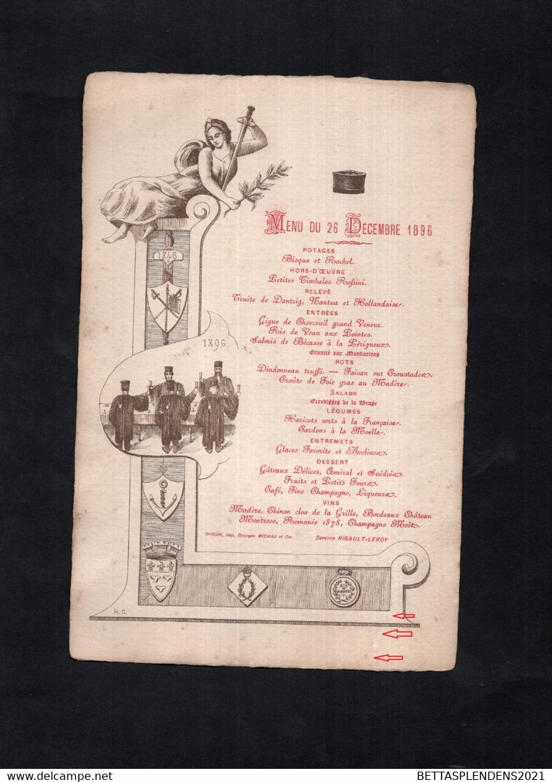 MENU Illustré Du 26 Décembre 1896 - Menu