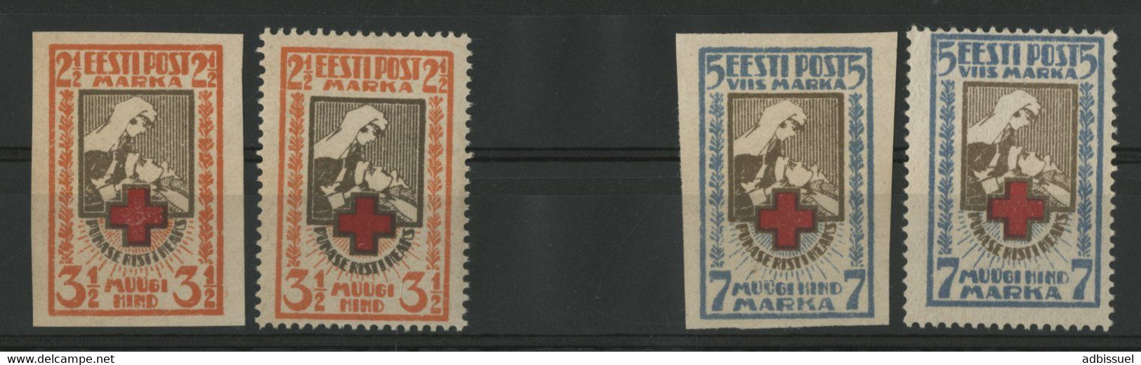 ESTONIE / EESTI N° 47 + 48 (Mi 29 + 30) NON DENTELES + DENTELES  Neufs * (MH). TB - Estonia