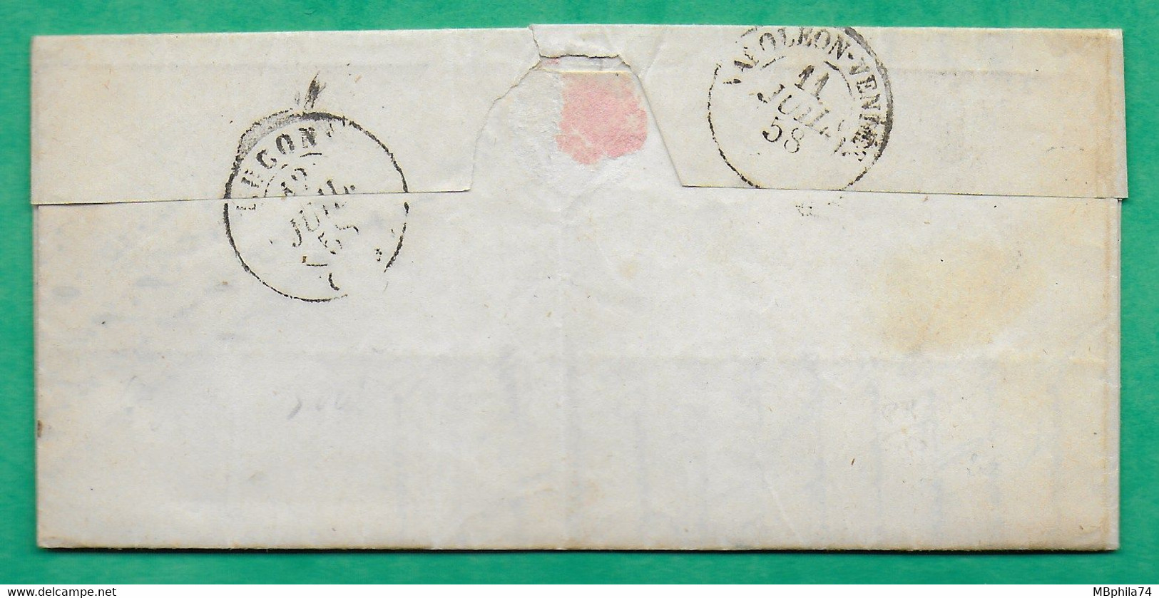 N°14 PC 2565 POUZAUGES VENDEE POUR LUCON 1858 LETTRE COVER FRANCE - 1849-1876: Classic Period