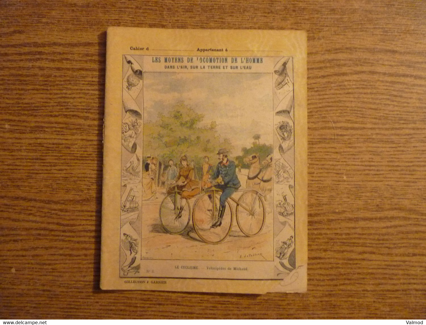 Protège-Cahier/Couverture "Les Moyens De Locomotion De L'Homme-Cyclisme-Vélocipèdes De Michaud" - 22,5x17,4cm. - Protège-cahiers