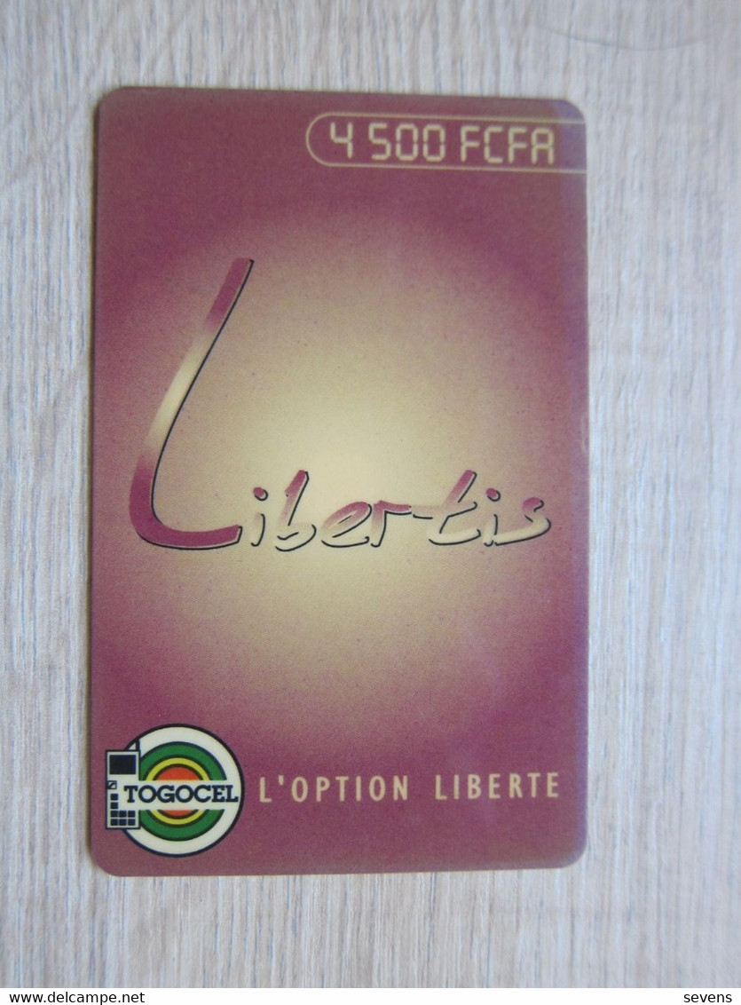 Togocel Rechargeable Phonecard,Libertis, 4500 FCFA - Togo