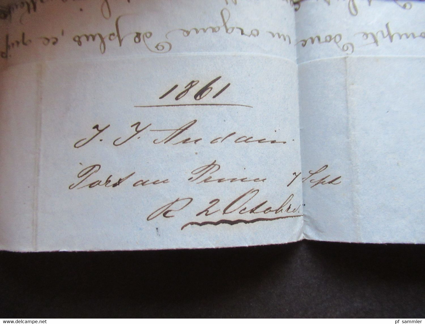 Haiti 1861 Schiffspost über London Port Au Prince - Bordeaux an den Consul d'Haiti Stempel GB 1F 60C und K1 Jacmel