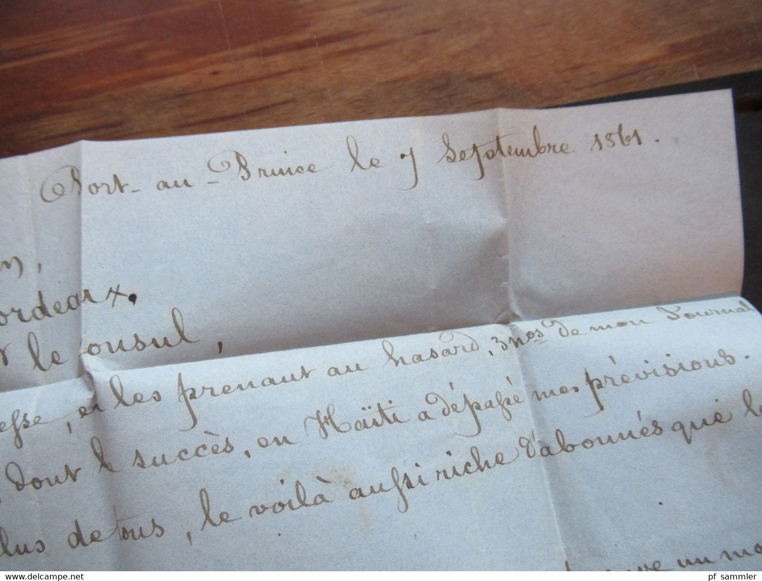 Haiti 1861 Schiffspost über London Port Au Prince - Bordeaux an den Consul d'Haiti Stempel GB 1F 60C und K1 Jacmel