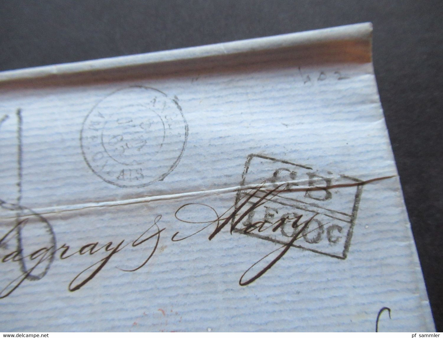 Brasilien Pernambuco 1865 Schiffspost über London Nach Bordeaux Handschriftl. Parana Stp. GB 1F 60C Rückseitig 6 Stempel - Brieven En Documenten