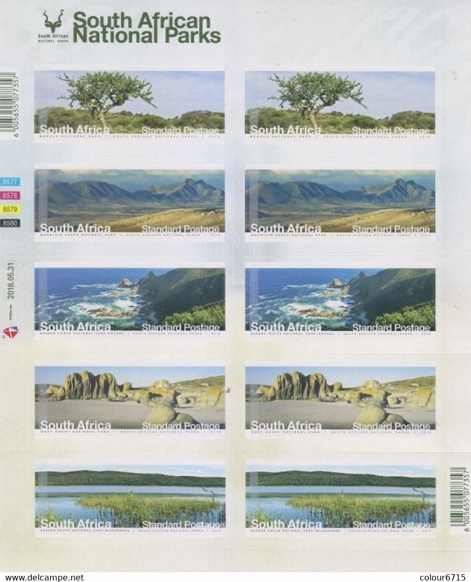 South Africa/RSA 2018 South African National Parks Stamp Sheetlet MNH - Nuevos
