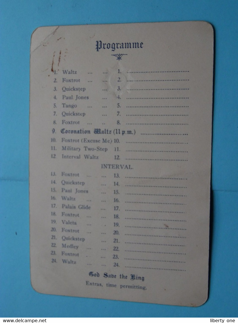 CORONATION DANCE For Their Majesties King GEORGE VI & Queen ELIZABETH > 1st Bn COLDSTREAM GUARDS > 6 May 1937 ! - Programme