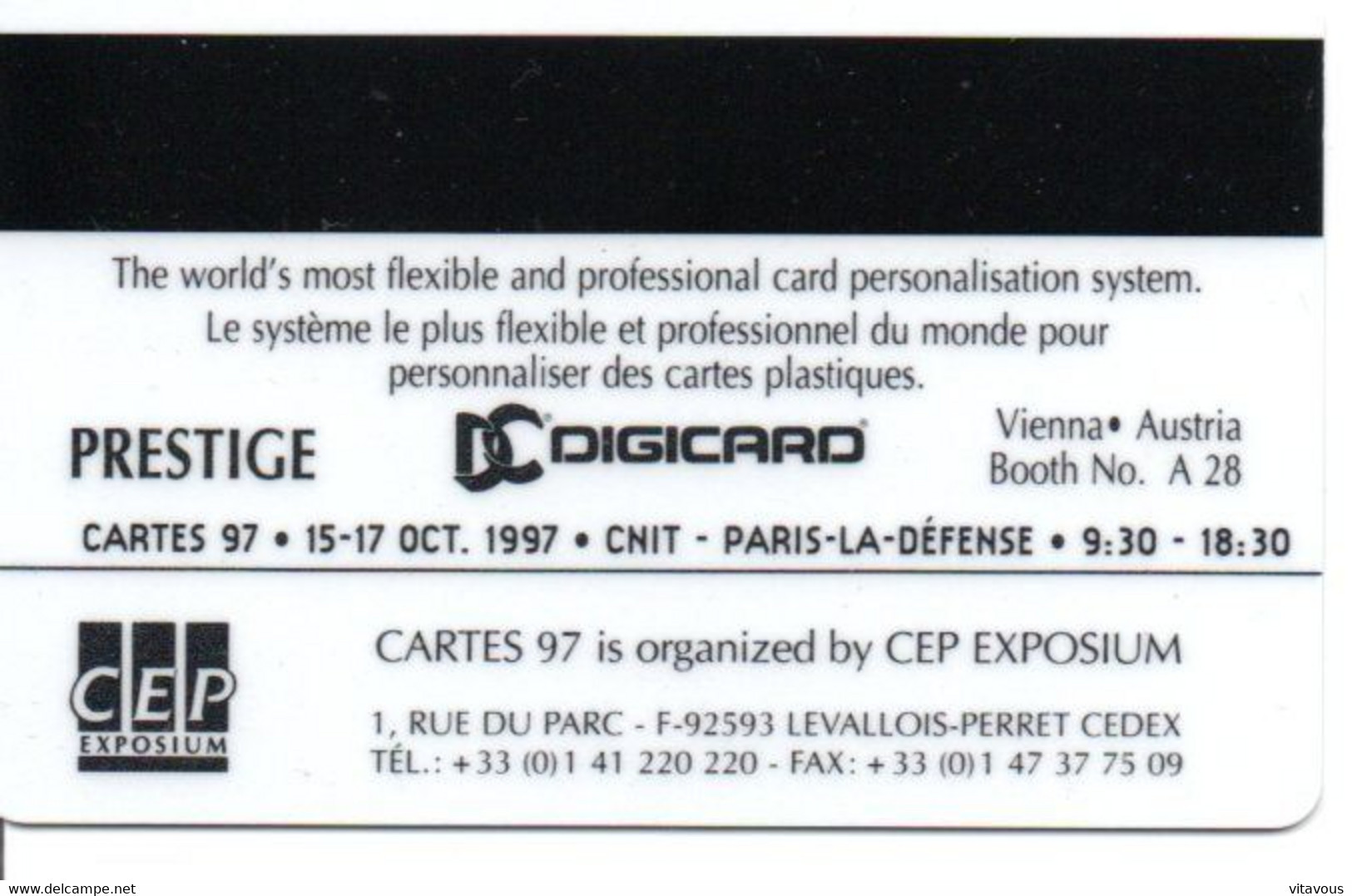 Carte Salon CarteS 97 France Paris Card  Karte TBE (salon 87) - Ausstellungskarten