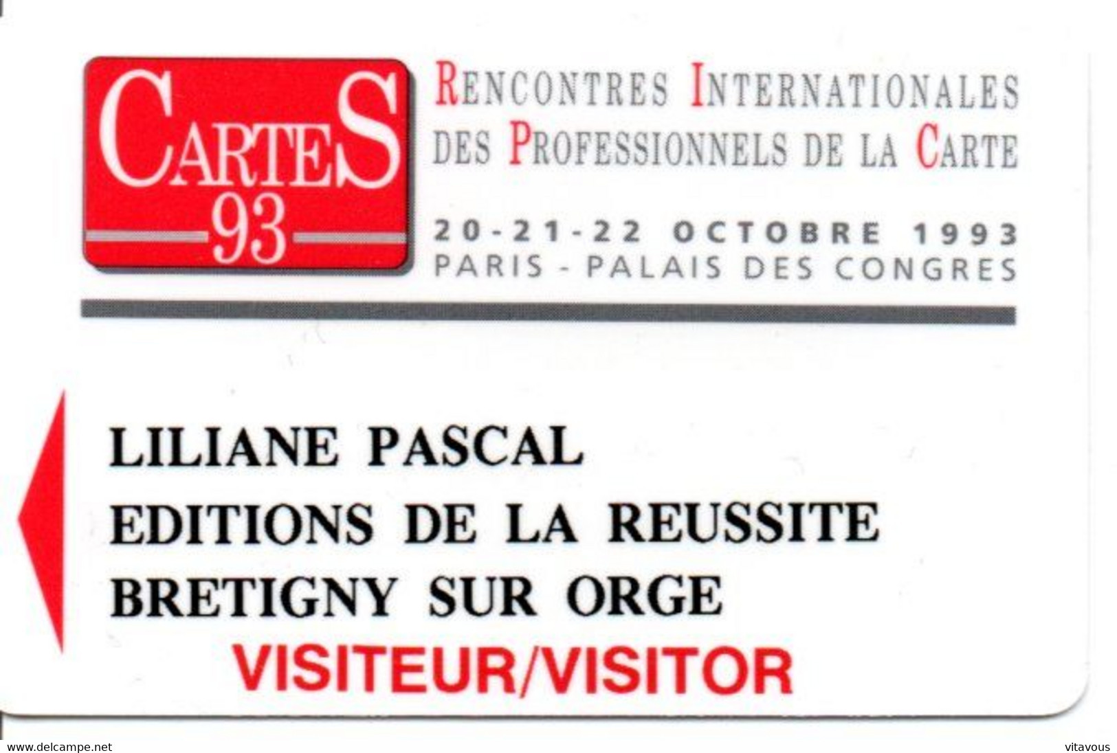 Carte Salon CarteS 93  France Paris Card  Karte TBE (salon 85) - Ausstellungskarten