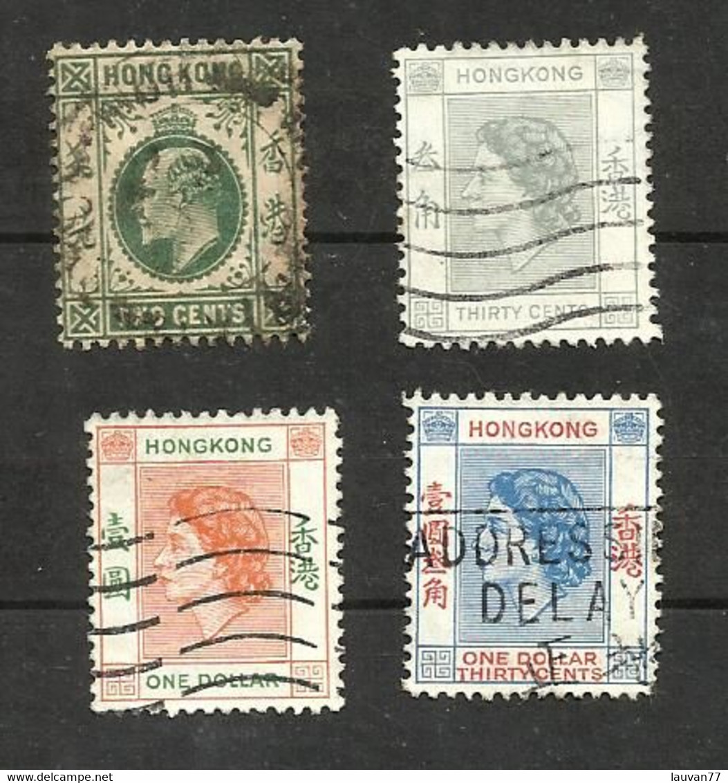 Hong Kong N°100, 181, 185, 186 Cote 4.10 Euros - Gebraucht