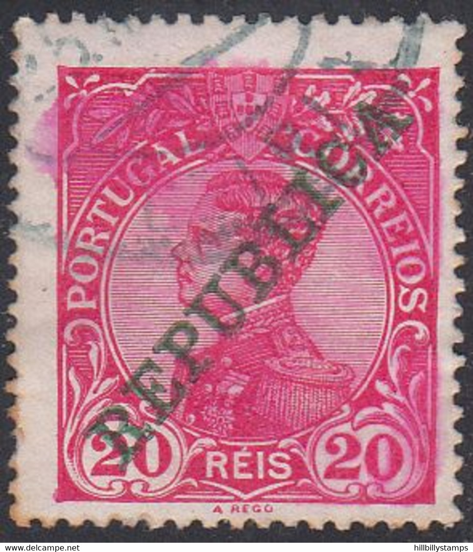 PORTUGAL  SCOTT NO 174  USED     YEAR  1910 - Gebruikt