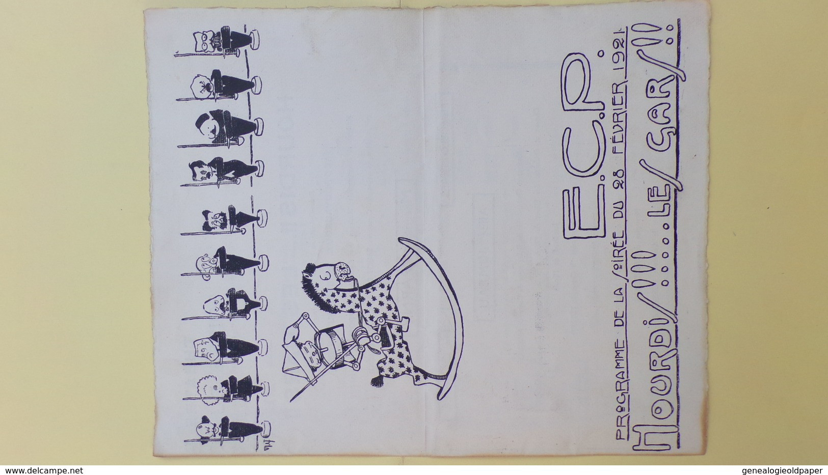 75- PARIS- RARE PROGRAMME ECP-ECOLE CENTRALE ARTS MANUFACTURES-THEATRE APOLLO-1921-HOURDIS !! LES GARS-GUTTIERES-ROISSE- - Programs