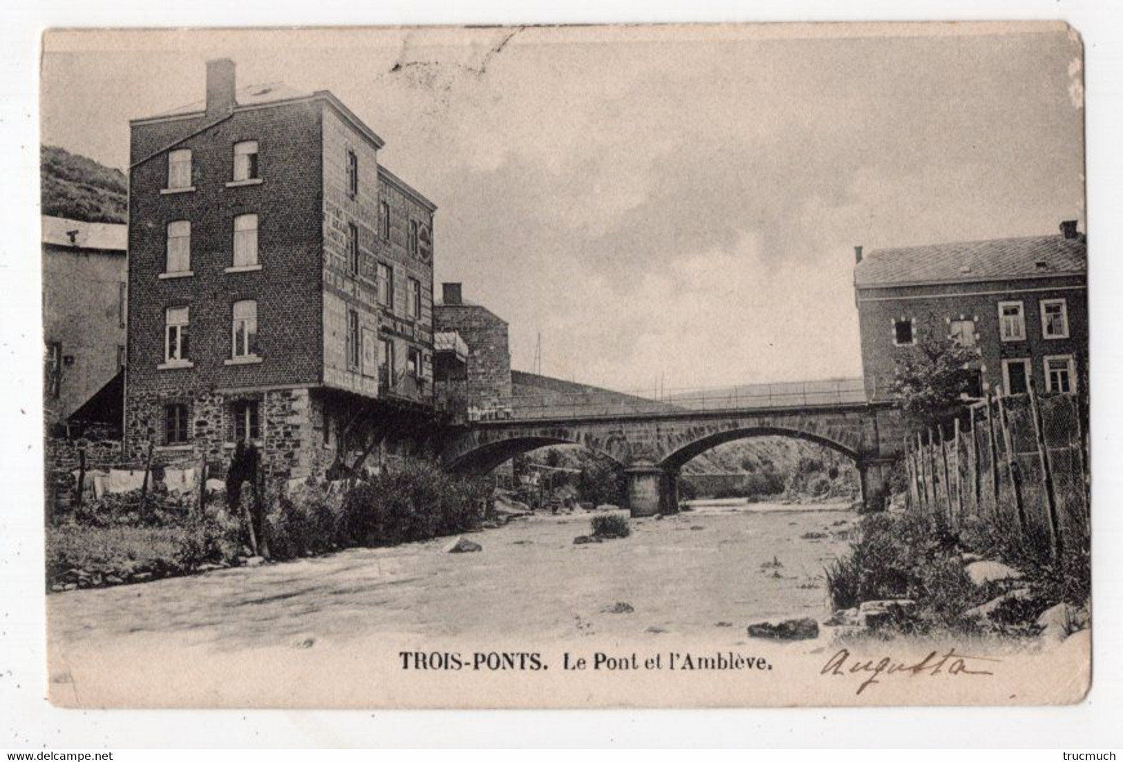 156 - TROIS - PONTS  - Le Pont Et  L'Amblève - Trois-Ponts