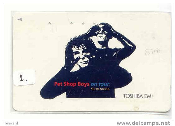 Télécarte Japon PET SHOP BOYS  (2) MUSIQUE MUSIC MUSIEK  Phonecard. - Musique