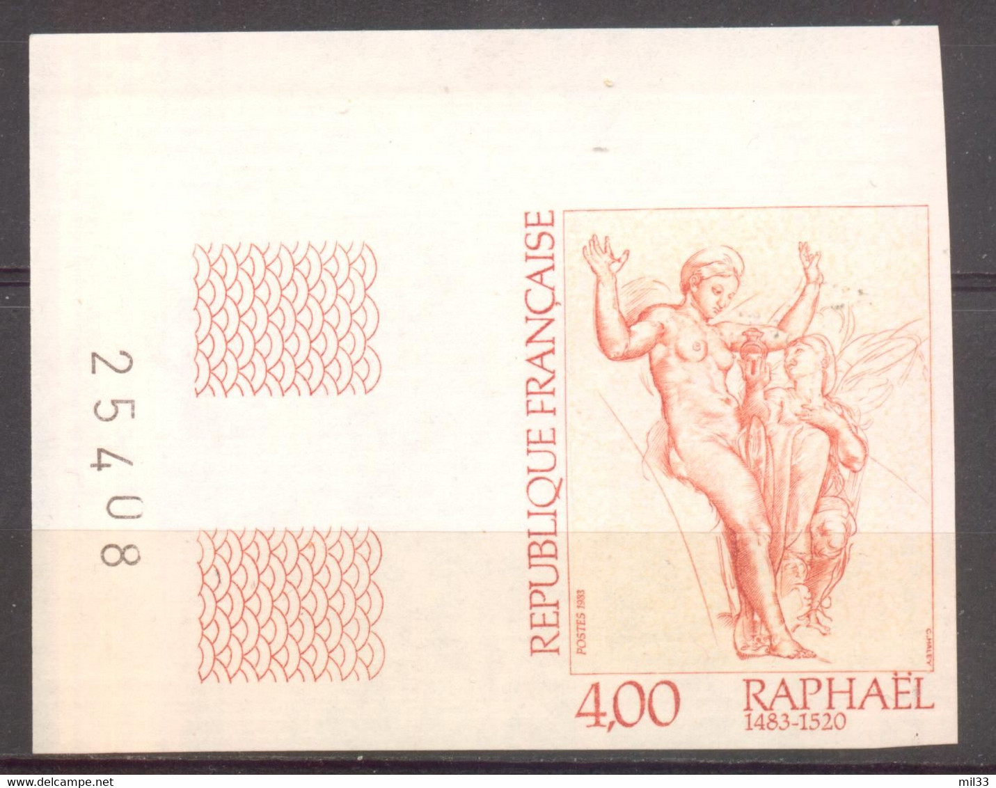 Superbe Coin De Feuille Série Artistique Raphaël YT 2264 De 1983 Sans Trace Charnière - Non Classificati