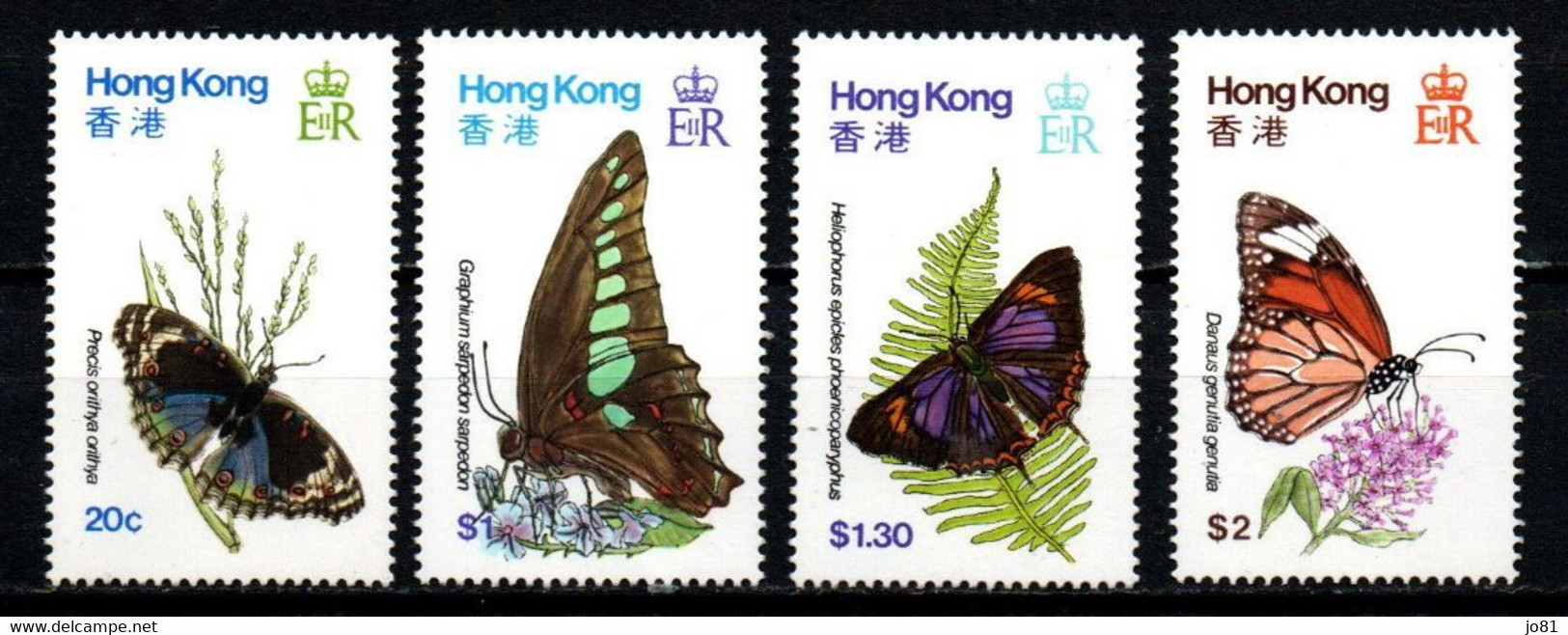 Hong Kong YT 347-350 Neuf Sans Charnière XX MNH Papillon Butterfly - Ungebraucht