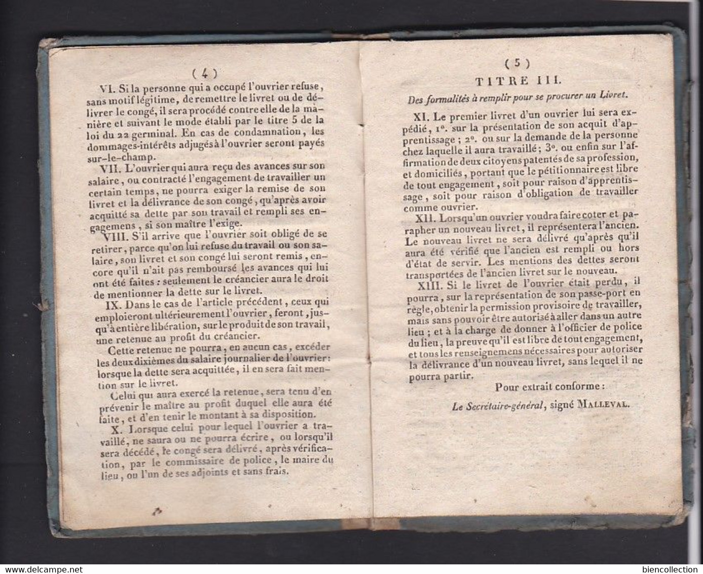 Livret De Travail Délivré En 1834 Par La Préfecture De Police De Paris Pour Un Ouvrier Cordonnier - Documenti Storici