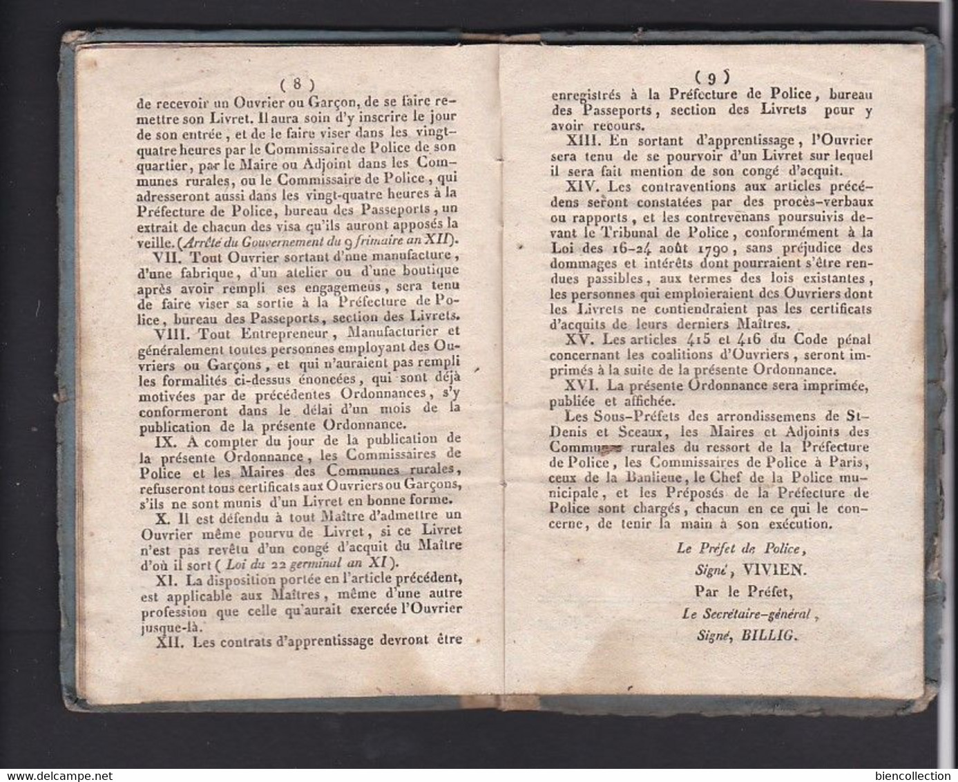 Livret De Travail Délivré En 1834 Par La Préfecture De Police De Paris Pour Un Ouvrier Cordonnier - Documenti Storici