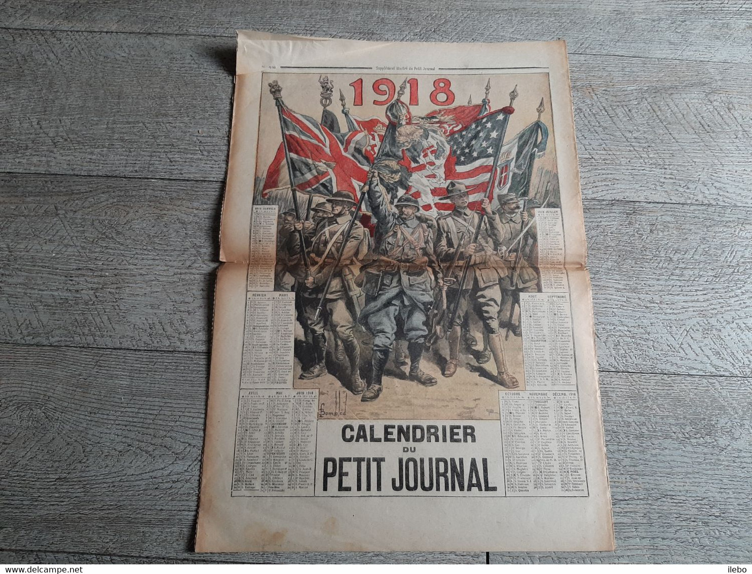 Le Petit Journal  Illustré L'amiral Gleaves Marine Américaine Calendrier 1918 Ww1 Guerre - Le Petit Journal