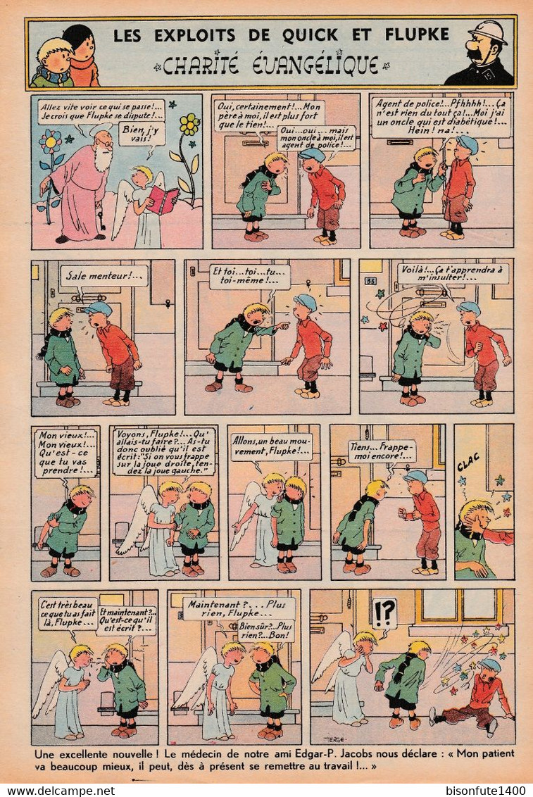 TINTIN - Hergé : Les Aventures De Quick Et Flupke Couleur Datant De 1952 Et Paru Dans Le Journal TINTIN. - Quick Et Flupke