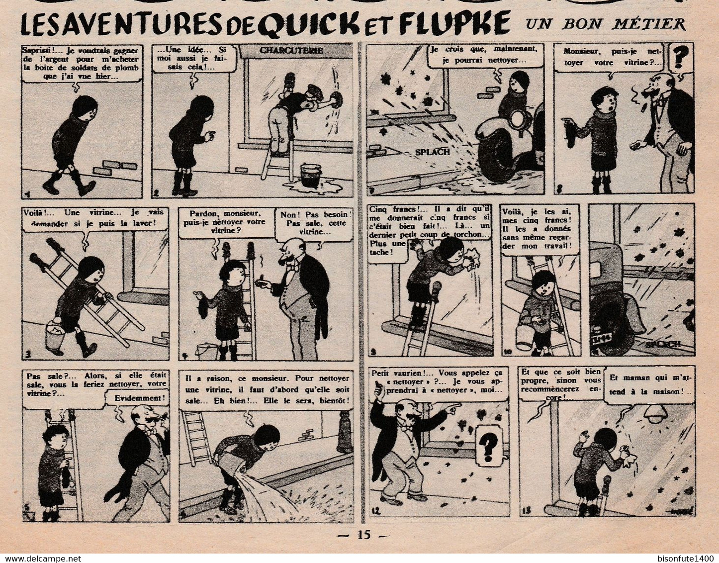 TINTIN - Hergé : Les Aventures De Quick Et Flupke En Noir Et Blanc Datant De 1948 Et Paru Dans Le Journal TINTIN. - Quick Et Flupke