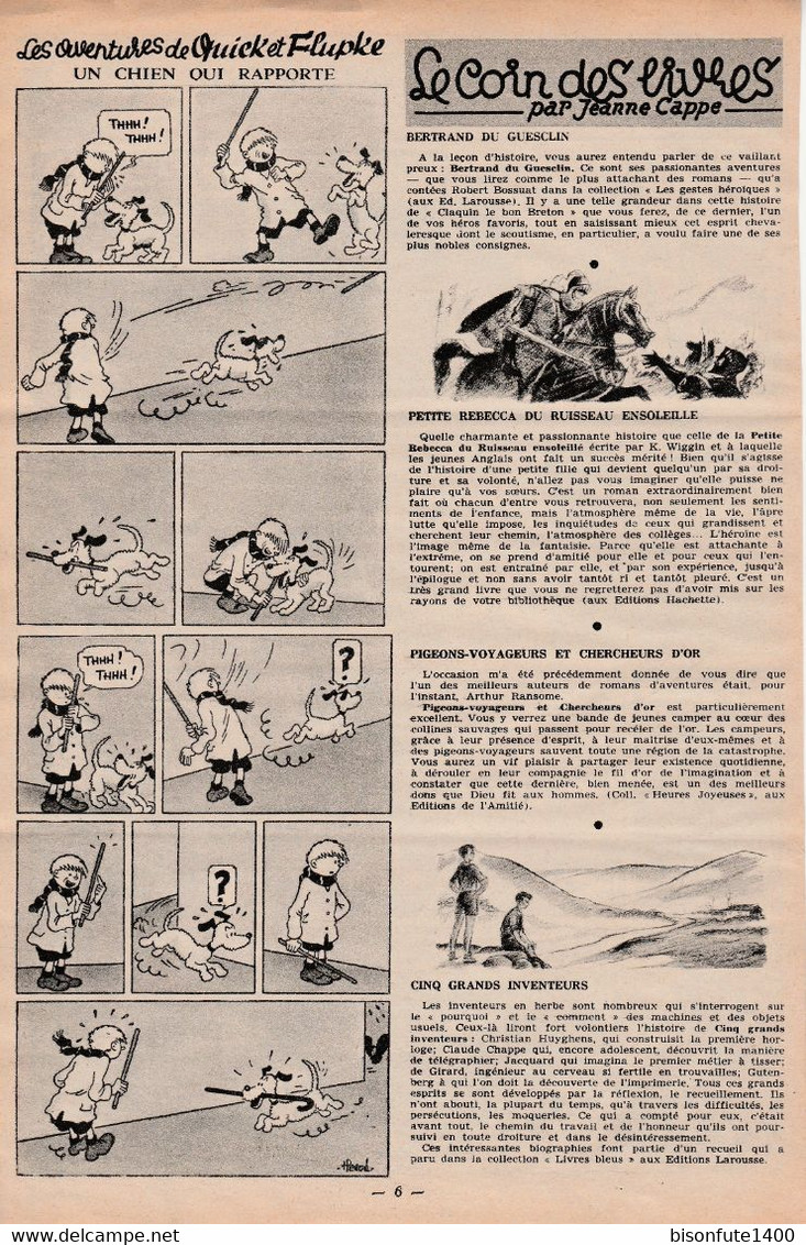 TINTIN - Hergé : Les Aventures De Quick Et Flupke En Noir Et Blanc Datant De 1948 Et Paru Dans Le Journal TINTIN. - Quick Et Flupke