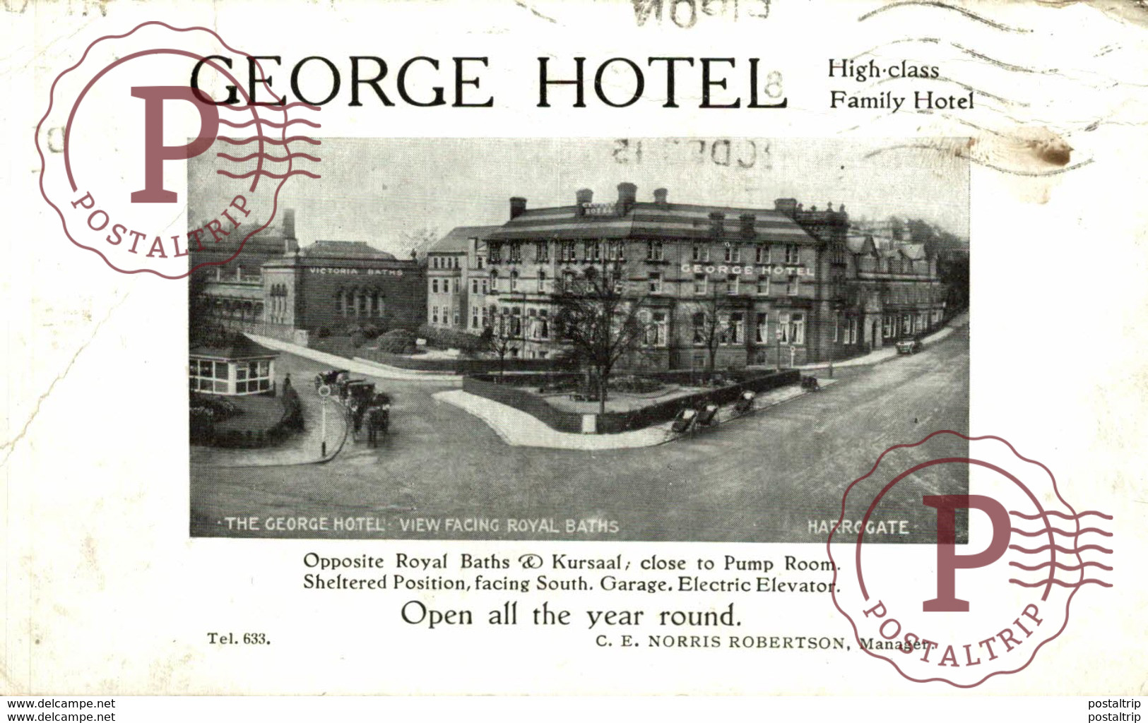 VERY RARE   GEORGE HOTEL HARROGATE YORKSHIRE  CRACK LEFT SIDE SEE SCAN - Harrogate