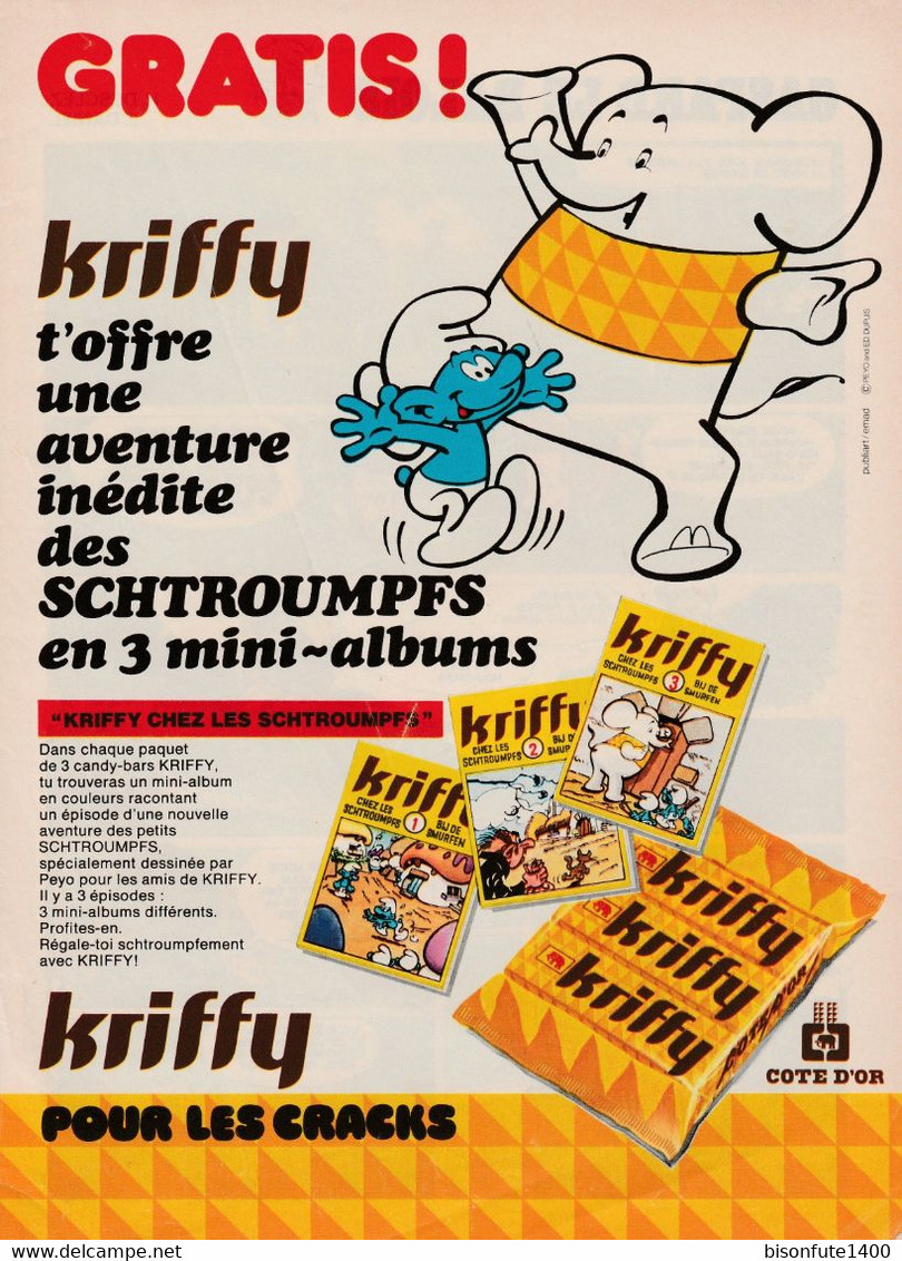 Lot De 2 Publicités Avec Les Personnages Des Schtroumpfs De 1976 ( Voir Photos ). - Schtroumpfs, Les