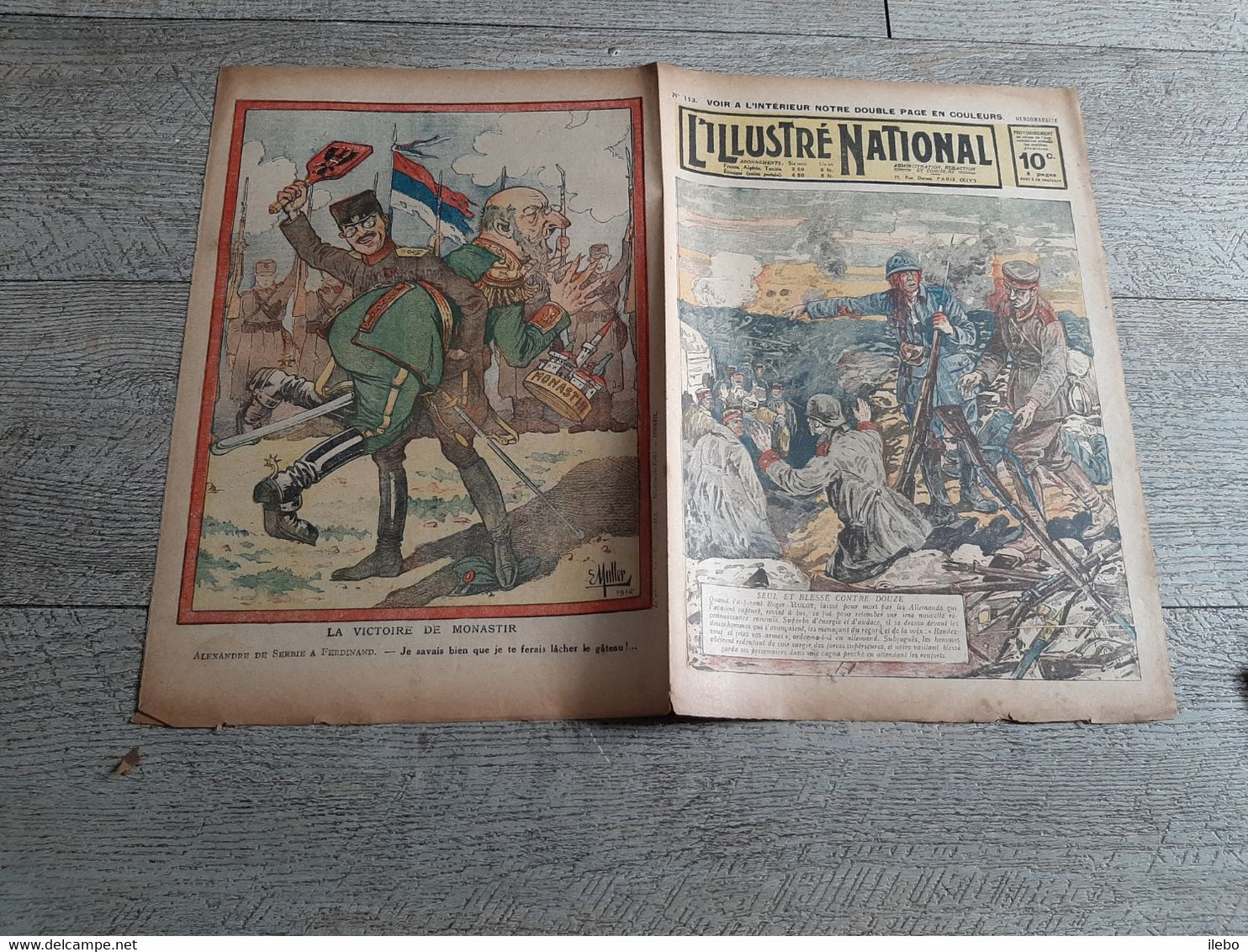 L'illustré National N°113 Caricature Dufresne Muller Aspirant Roger Hulot Victoire De Monastir  Ww1 Guerre - Le Petit Journal