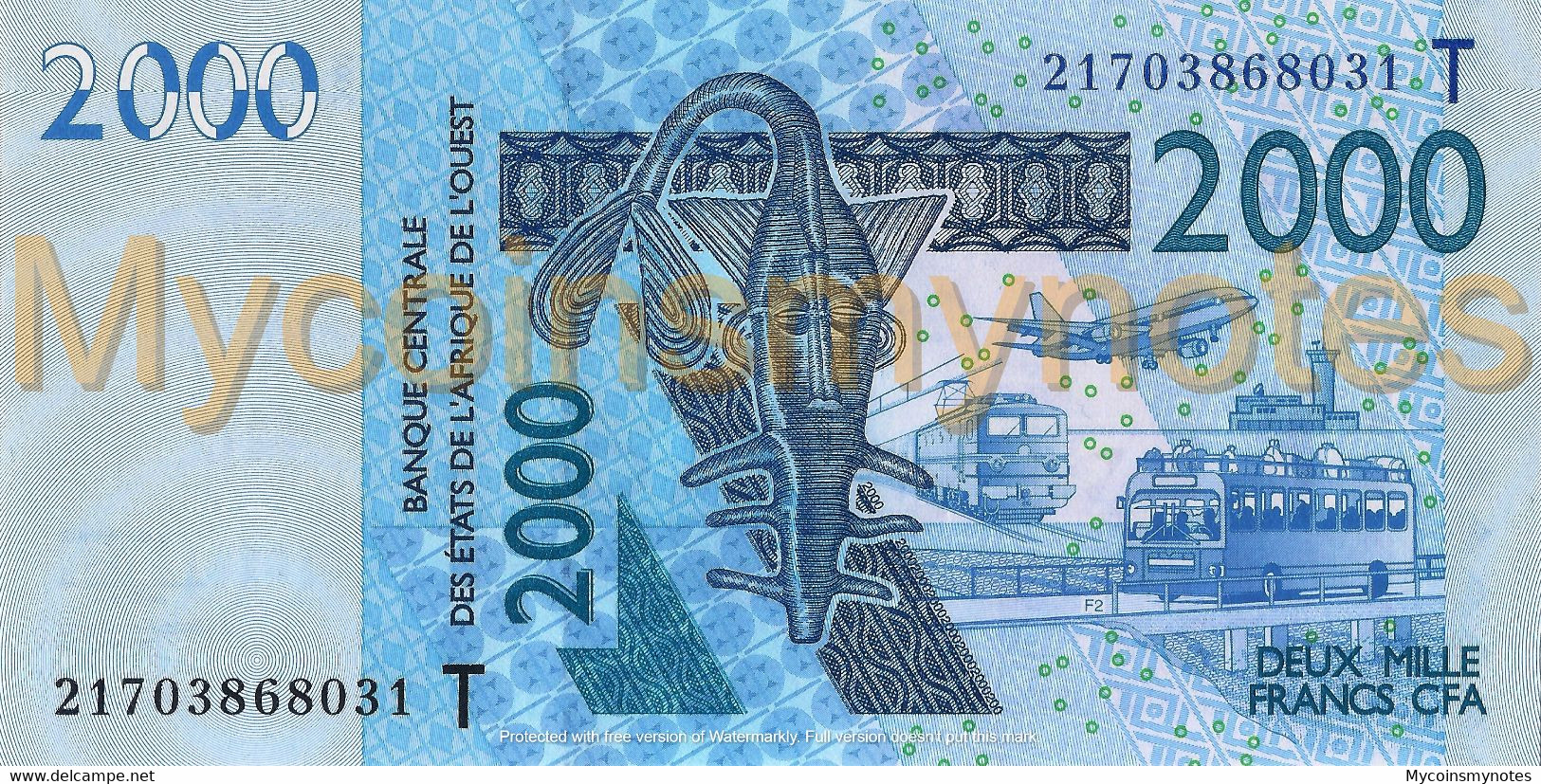 WEST AFRICAN STATES, TOGO, 2000 Francs, 2021, Code T, (Not Yet In Catalog), New Signature, UNC - Stati Dell'Africa Occidentale