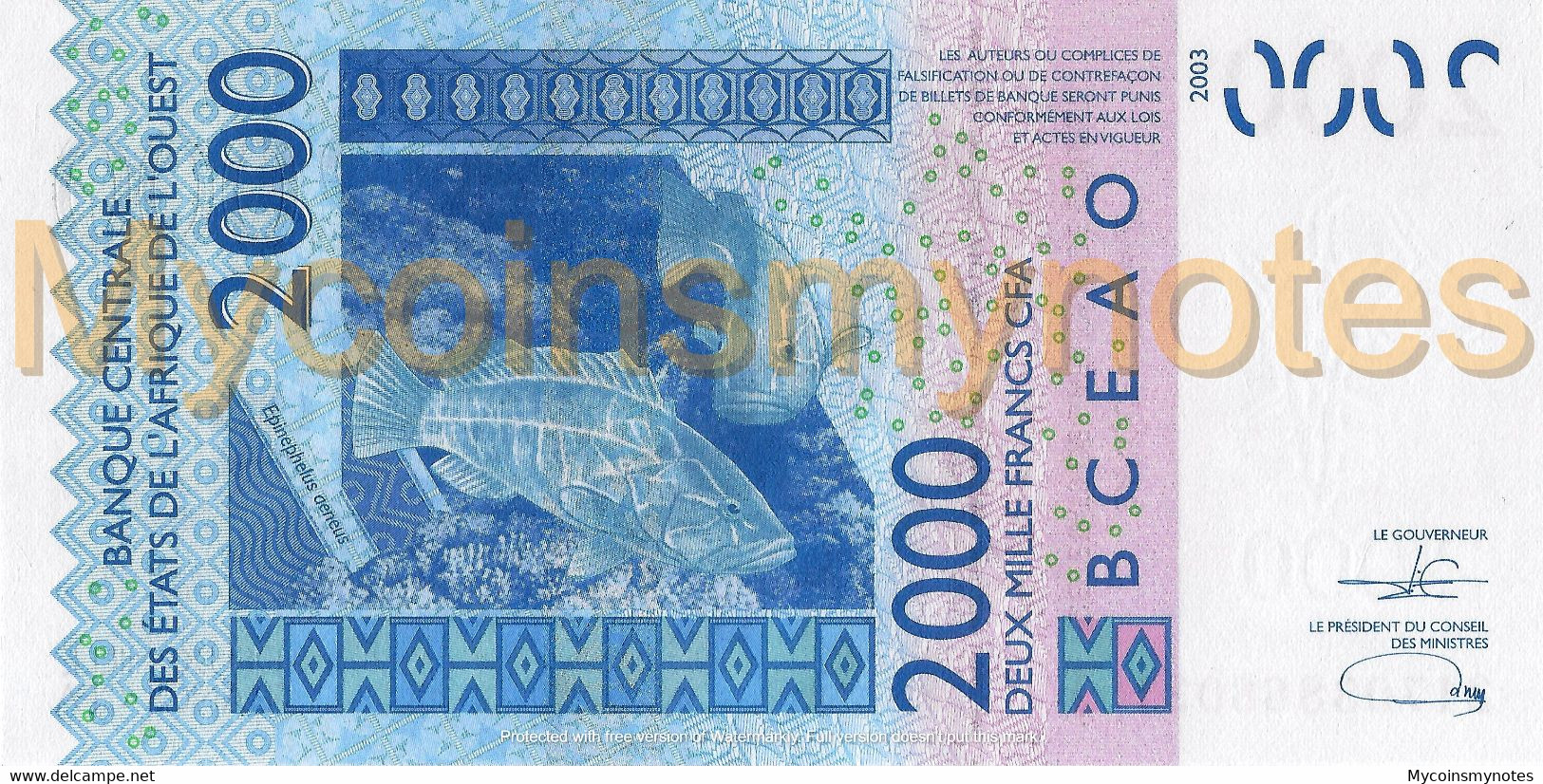 WEST AFRICAN STATES, TOGO, 2000 Francs, 2021, Code T, (Not Yet In Catalog), New Signature, UNC - Stati Dell'Africa Occidentale