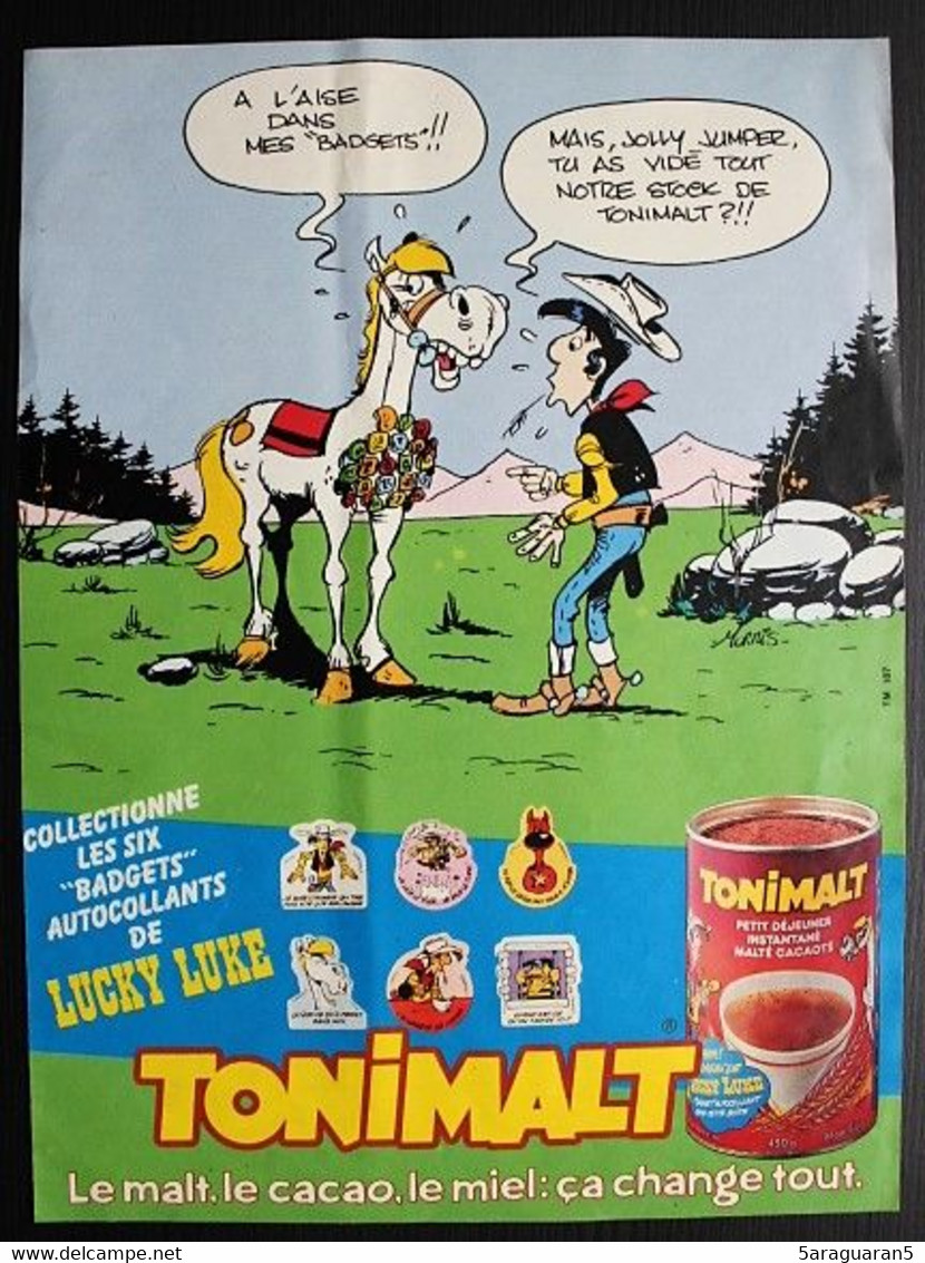 PUBLICITE LUCKY LUKE - Tonimalt - Années 80 - Presseunterlagen