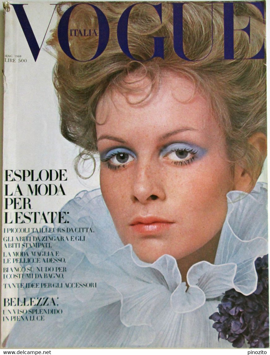 VOGUE ITALIA 5 1969 Twiggy Jean Shrimpton Julie Driscoll Rudolf Nureyev Moda Vintage - Moda