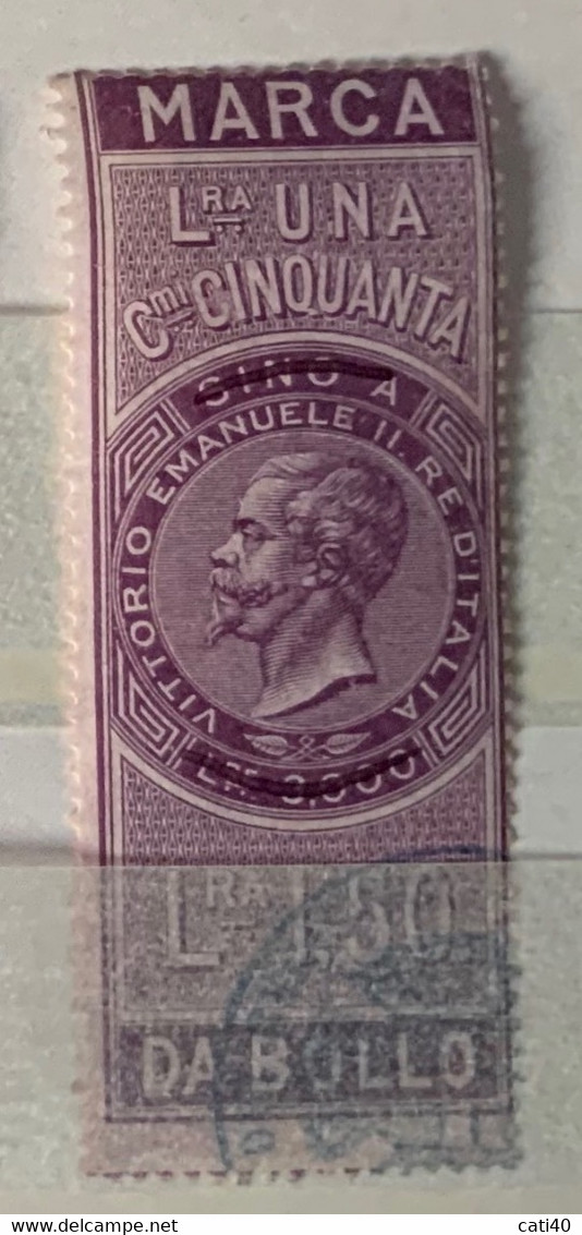 MARCHE DA BOLLO PER CAMBIALI 1866 - LIRE 1,50 - Fiscali