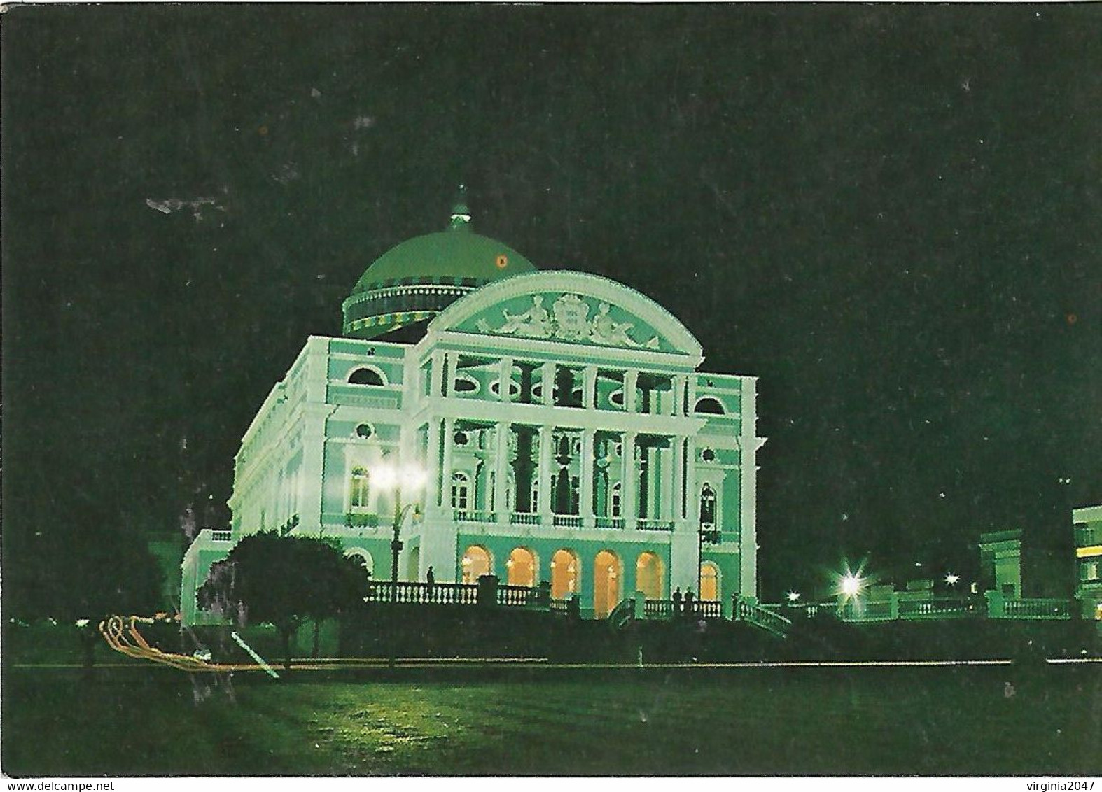 Brasil Postal De Manaos-teatro Amazonas-vista Nocturna - Manaus