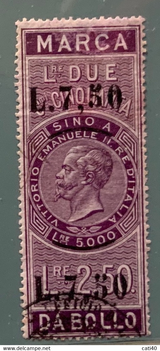 MARCHE DA BOLLO PER CAMBIALI 1866 - LIRE 7,50 / 2,50 - Steuermarken